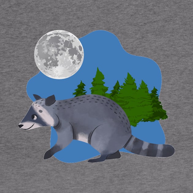 Little Raccoon Walks Under the Moon by AnitaLMcCormick